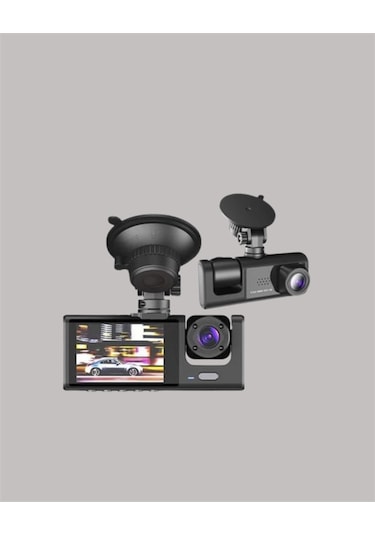 Ta-01 3 Kameralı 1080p Araç Kamerası Siyah