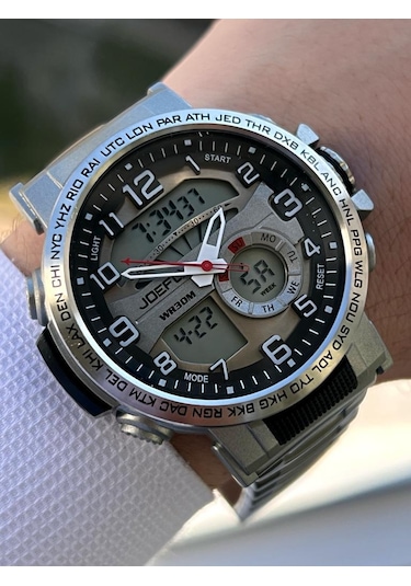 Joe-kj02 Joefox Digital&analog Kronmetre+takvim+alarm+aydınlatma Erkek Kol Saati