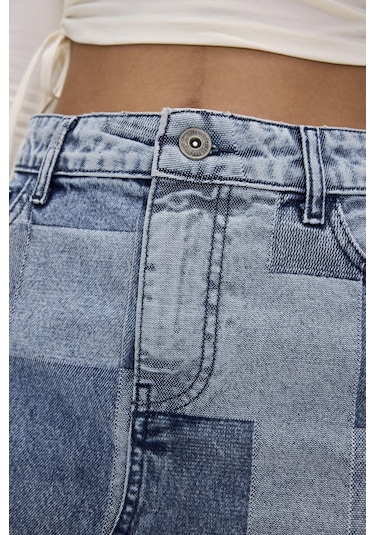 Bad Bear Vendy Mavi Denim Etek Mavi