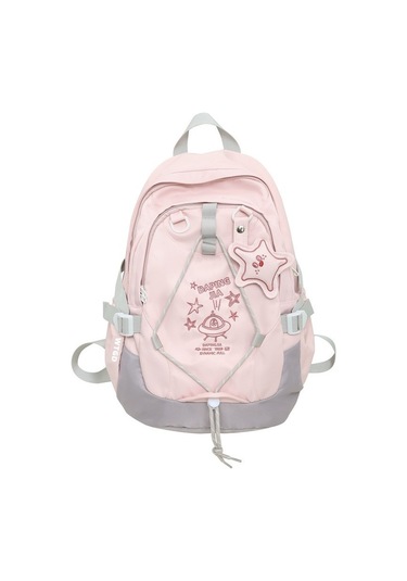 Gençler İçin Şık Ve Fonksiyonel Okul Çantası, Dayanıklı Sırt Çantası, Ergonomik Tasarım, Hafif Ve Spor Çanta Pembe