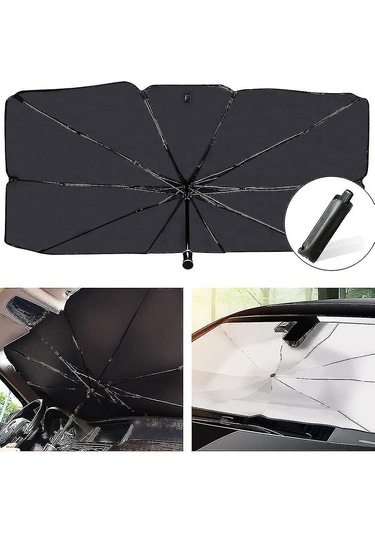 Titanyum Gümüş Tutkal Koruyucu Kılıf Araç Kullanımına Uygun, Araç Güneşliği Ön Cam Güneşliği, Katlanabilir Ön Cam Newway L