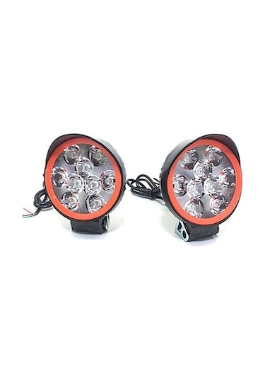 Motosiklet 9 Ledli Sis Far Çakar Modlu 2 Li Set 12v Led Far
