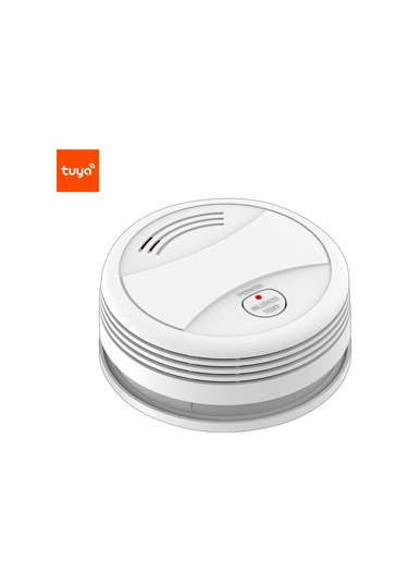 Jeemson Wifi Duman Alarmı, Tuya Uygulaması Bildirimi, 90db Sesli Alarm, 360 Algılama, 9v Pil Dahil Beyaz