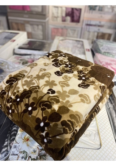 Sarar Çift Kişilik Battaniye- Bahar Kahverengi Kahve