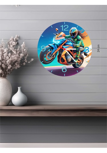 24x24 Cm 3d Görünümlü Ahşap Duvar Saati V6