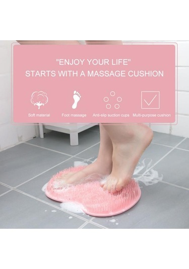 Duvar Ovmak Silikon Banyo Fırçası Masaj Ayak Banyosu Sürtünme Aleti