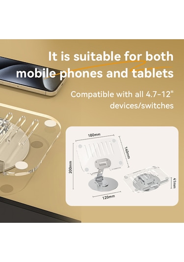 H14 Akrilik + Alüminyum Alaşımlı Dizüstü Bilgisayar Standı Tutucu Dizüstü Bilgisayar Yükseltici, Döndürme Tasarımlı