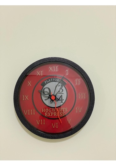 Hogwarts Express Temalı, Siyah Kasa Duvar Saati Siyah