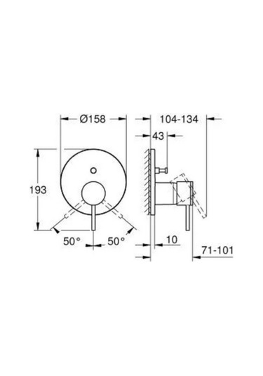 Grohe Atrio 24355000 Sıva Üstü Grubu Ankastre Banyo Duş Bataryası Krom Gri