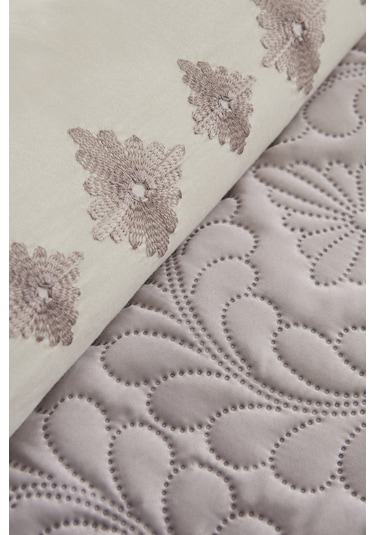 Karaca Home Glory Çift Kişilik %100 Pamuk 7 Parça Düet Set Pembe Lila