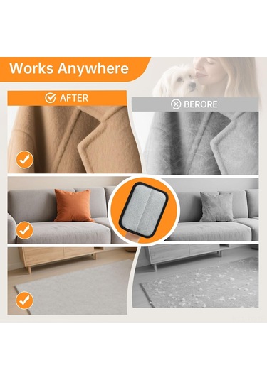 Skycity 2'li İki Yönlü Elektrostatik Evcil Hayvan Tüy Alma Eldiveni - Kedi Köpek Tüyü, Koltuk, Halı Temizleme Aracı Siyah