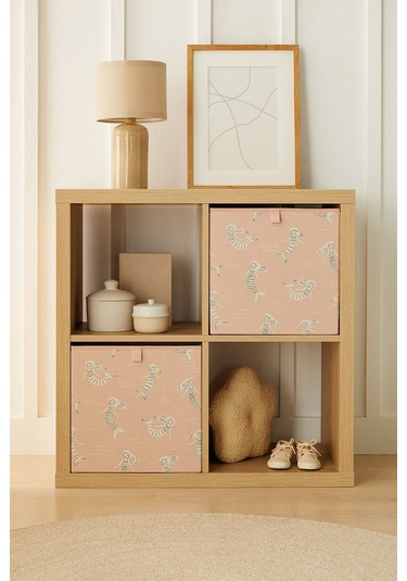 Ocean Home Textile 2'li Çocuk Odası Deniz Kızı Kutu Set 33 X 30 X 33 Cm Pudra