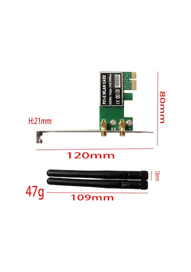 Geeksen 300mbps Pcı-e Kablosuz Ağ Kartı - Yüksek Hızlı Wifi Alıcı Ve Verici İle Masaüstü Bilgisayarlar İçin