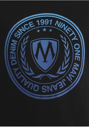 Mavi - Mavi Logo Baskılı Kapüşonlu Siyah Sweatshirt 0611721-900 Siyah