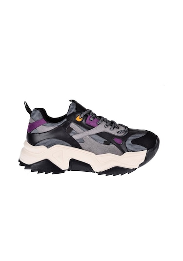 Pullman Kadın Spor Ayakkabı Sneaker Sms-65137 Siyah Mor-siyah Mor Siyah - Mor