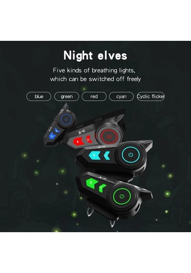 Jokmae Motosiklet Kask Kulaklık Bluetooth 5.0 Kablosuz Kulaklık Hands-free Tüm Kasklar İçin