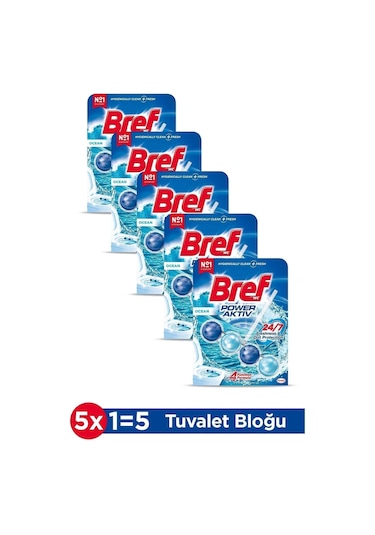 Bref Power Aktiv Klozet Bloğu Okyanus Single 5 Adet
