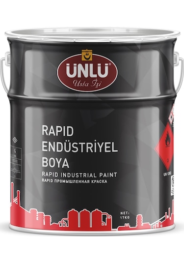 Ünlü Rapid Endüstriyel Boya Mat Siyah 2,2L