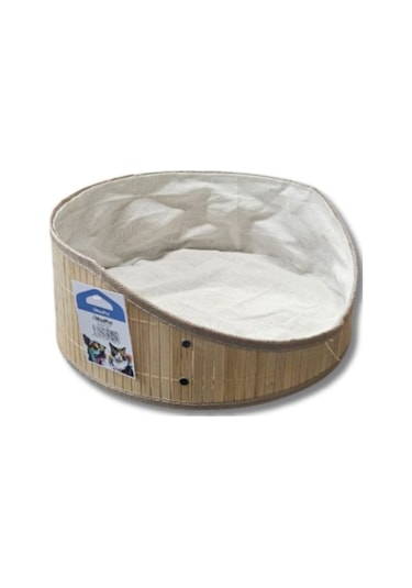 Doğal Bambu Kedi Yatağı - Madpet 500 34 Cm Konforlu Ve Şık Tasarım