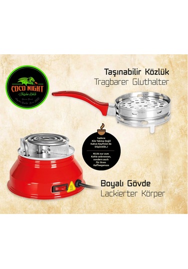 CocoNight Nargile Kömürü + Nargile Köz Ocağı, Kozmatik Nargile