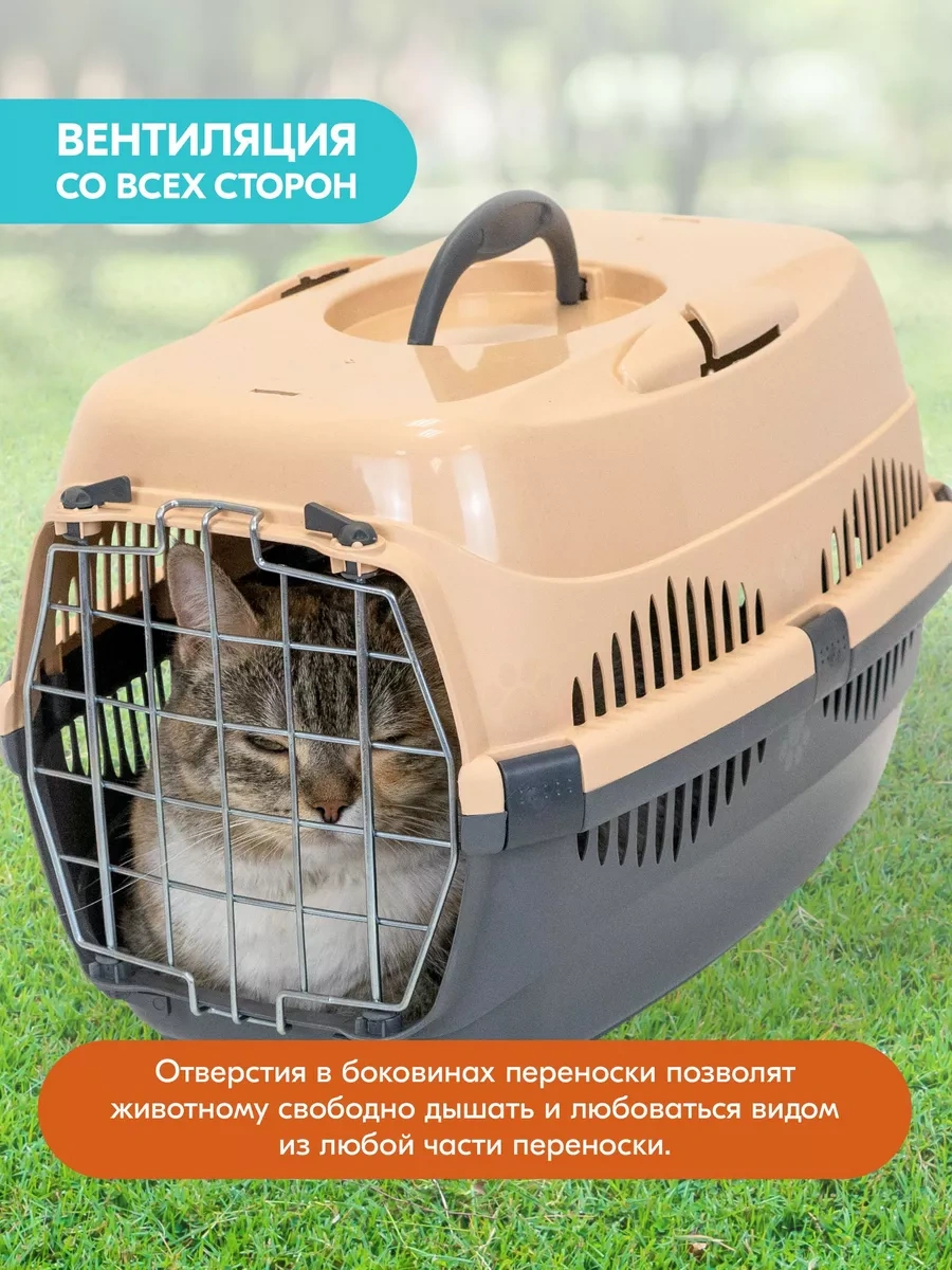 Pettails Plastik Kedi Taşıma Kafesi, Hayvanlar İçin Metal Kapılı 27566029