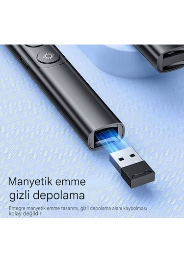 Global S7 Pointer Dijital Led Ekran Şarj Edilebilir Lazer Sunum Kalemi