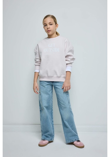 Defacto Kız Çocuk Wide Leg Kargo Cepli Geniş Bol Paça Jean Pantolon D3718a824wnnm28 Mavi Defacto Kız Çocuk Wide Leg Kargo Cepli Geniş Bol Paça Jean Pantolon D3718a824wnnm28 Mavi