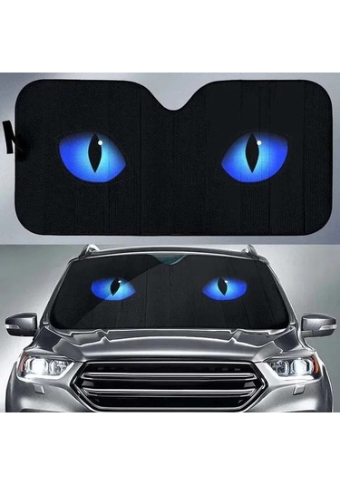 Goldenqian Araba Güneş Koruma Karikatür Büyük Gözler Isıtmalı Cam Güneşlik Araba Pencere Ön Cam Kapak Güneş Gölge Otomatik Güneşlik 240606-6