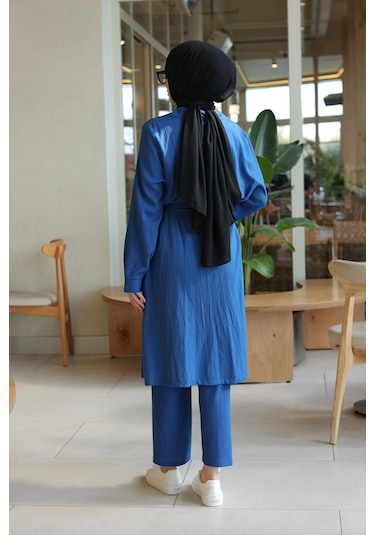 Ay Parça Detaylı Takım İndigo I Ndigo