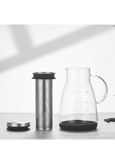 Xindoker Ev Kullanıma Mükemmel Cam Soğuk Çay/su Kahve Süzgeçli Hazırlama Ve Paylaşım Kavanozu Diğer