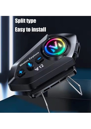 Bfs Y12 Motor Kask Kulaklık Rgb Modlu Radyolu Motosiklet Kulaklık 5.3 Bluetooth Intercom