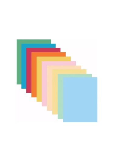 Brauberg Okul İçin Renkli A4 Çift Taraflı Kağıt Seti 10 Renk 100 Yaprak 164287463 Ofis