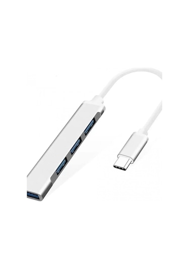 Type-c To Usb Hub 4 Port Metal Usb Çoğaltıcı Macbook Uyumlu Usb
