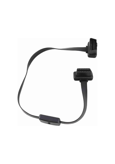 Springsun Obd2 16pın 60cm Uzatma Kablosu, Erkek-bayan Bağlantı, Tam Pimli, On/off Anahtarlı, Abs Malzeme, Araç Tanı Cihazı Bağlantısı