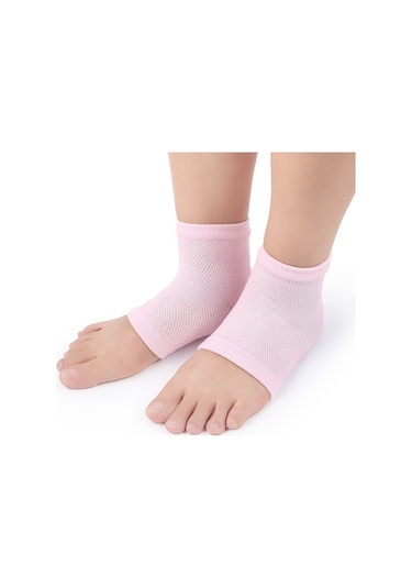 Vkemall Terlik Çorabı - Jel Destekli Topuk Koruma, Nefes Alan Ağ Yapı, Kaymayan Taban Mor