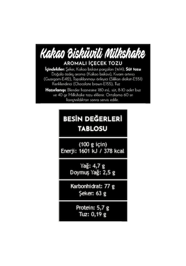 Nera Kakao Bisküvili Milkshake 1.000g İçecek Tozu