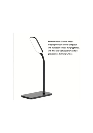 Boatshop1 Siyah Usb Port Ve Kablosuz Sarj Pedli Modern Led Masa Lambasi Calisma Okuma Icin Katlanabilir Tasarim Yurtlar Ev Ofisler Ideal Siyah