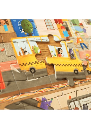 Moritoys Exploring My City - 2in1 Puzzle Ve Bil Bakalım Kim Oyunu