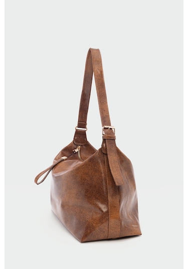 Gabrielle Salaş Omuz Çantası Taba Taba