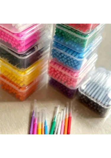 Willowhaven 80 Adet Karışık Nylon Diş Arası Fırçası 0.6-1.5mm Dayanıklı Taşınabilir Ağız Bakım Seti