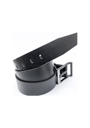 RİCH SMİTH %100 HAKİKİ DERİ ERKEK SPOR SİYAH KAMBUR TOKA KEMER 4