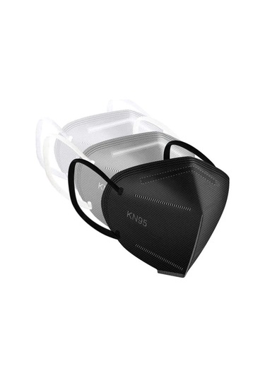 Vkemall 60 Adet Yenilenebilir Yüz Maskesi - Siyah, Gri, Beyaz - 5 Katlı, 95% Filtre Oranı, Konforlu Kulak Kayışı Ve Ayarlanabilir Burun Klipsi