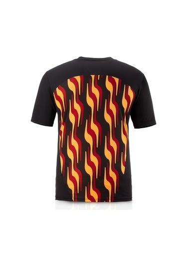 Galatasaray Lisanslı Sıfır Yaka Siyah Antrenman T-shirt + Bileklik Set Hediyelik Ahşap Kutulu Kırmızı - Gri