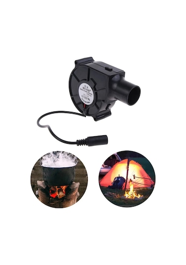 Lemestar Taşınabilir Turbo Üfleyici - Hız Kontrollü, 220v Kamp Barbekü Üfleyici