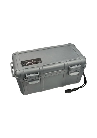 Cigar Caddy 15 Koyu Gri Travel Humidor Puro Kutusu