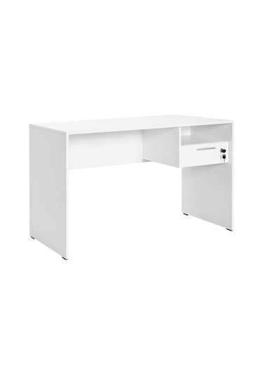 Adoremobilya Concept Kilitli Çekmeceli Çalışma Masası - Diamond Beyaz Diamond Beyaz