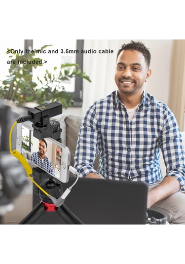 Skycıty Mini Kalp Şeklinde Kondansatörlü 3.5mm Arayüzlü Cep Telefonu Ve Kamera İçin Uyumlu Tepe Mikrofonu