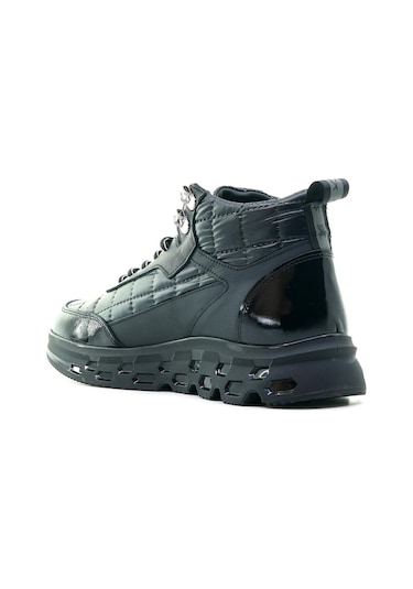 Yaşar Kaşlı Erkek Sneaker Günlük Bot 40-44 23k Ykö-18331 M Siyah Kırışık Rugan Siyah