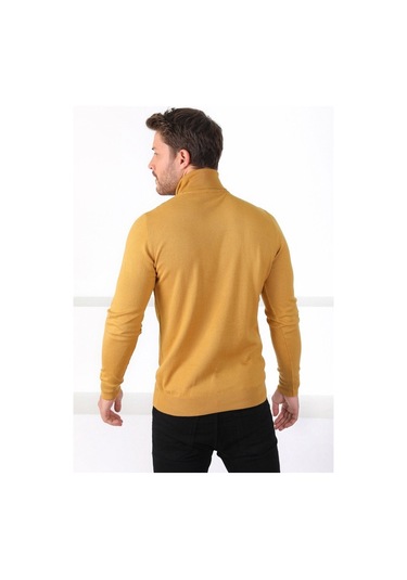Ferraro K.Sarı Balıkçı Yaka Pamuk Kazak Sarı
