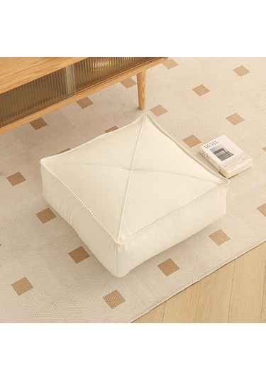 Suntek Magideal Yer Minderi Kare Açık Veranda Ofis Koltuğu Oturma Bej